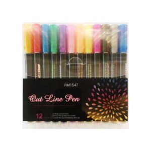 double outline metallic markers 12pc 4akid