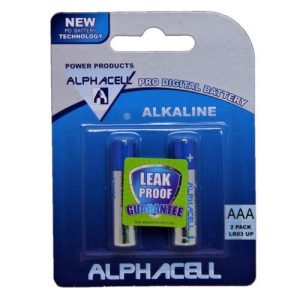 alphacell alkaline pro digital battery size aaa 2pc 4akid