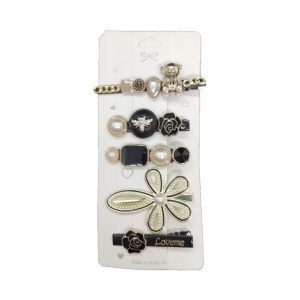 assorted bling hairclips 5pc 4akid 2