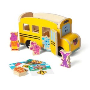 melissa and doug blues clues and you wooden pull back school bus pre order 4akid 1