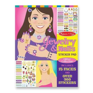 melissa and doug sticker pad jewellery and nails glitter pre order 4akid 1