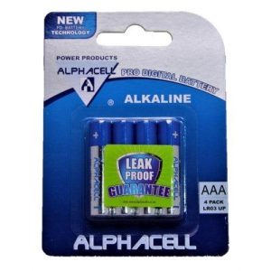 pack of 3 alphacell pro alkaline digital batteries size aaa 4pc 4akid