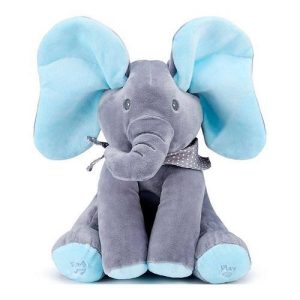 plush peek a boo elephant blue 4akid