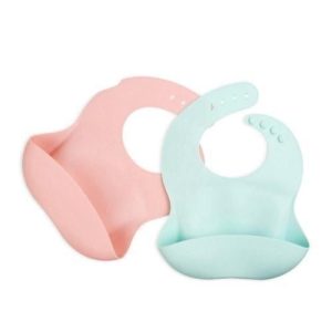 silicone baby bib with crumb catcher assorted colours 4akid 1