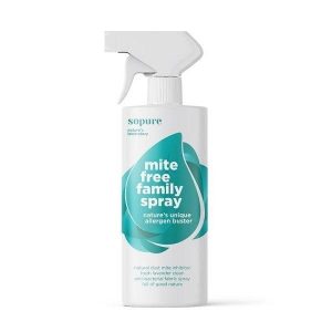 sopuretm mitefree household range family allergen buster spray 500ml 4akid