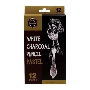 white charcoal pastel pencils 12pc 4akid 1